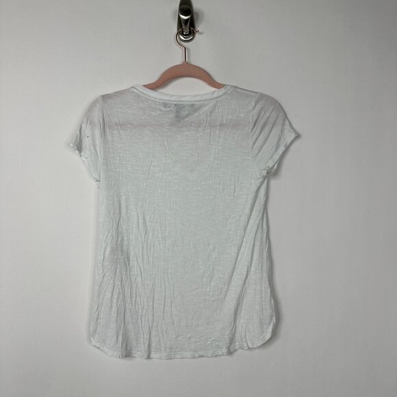 2/$30 White House Black Market Everyday Short Sleeve V-Neck Tee White XS #A0052 - Picture 4 of 8